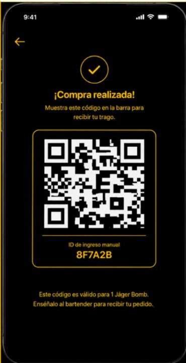 QR para canjear tragos